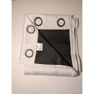 Sun Zero Blackout Curtain Panels White 50"x60" Grommet Top Room Darkening Pair